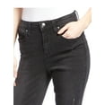 thumbnail image 3 of Seven7 Women's Black Skinny High-Rise Frayed Hem Ankle Jeans Size 4, 3 of 4