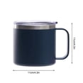 thumbnail image 4 of Bearachild Taza portátil de acero inoxidable con tapa de asa, Camper, taza para beber leche aislada al vacío, botella para acampar, hogar, coche al aire Mostrada Azul oscuro Bearachild HA010518-05B, 4 of 6