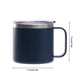 thumbnail image 5 of Bearachild Taza portátil de acero inoxidable con tapa de asa, Camper, taza para beber leche aislada al vacío, botella para acampar, hogar, coche al aire Mostrada Azul oscuro Bearachild HA010518-05B, 5 of 6