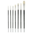 thumbnail image 5 of Creative Mark Pro Stroke Premium White Chungking Hog Bristle Artist Paint Brush - Try-Me Set of 7 - Natural Bristle Brush w/ Great Control Suitable for Oils, Watercolors, Acrylics, Alkyds, Caseins, 5 of 7