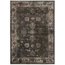 SAFAVIEH Vintage Jaxon Bordered Area Rug, Soft Anthracite, 5'3" x 7'6"