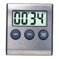 thumbnail image 1 of Mini minuterie numérique, format 24 heures, compte à rebours et chronomètre, pour la cuisine, le sport, les réunions,les études,le stationnement, le traitement médical Stainless Steel Black Kuyhfg Bienvenido a Kuyhfg, 1 of 5