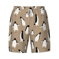 thumbnail image 4 of Lsque Mens Swim Trunks Lovely Penguin Pattern - Bathing Suit Compression Liner - Beach Swim Shorts Swimwear - (S-3XL) - Stretch Quick Dry -XX-Large, 4 of 9