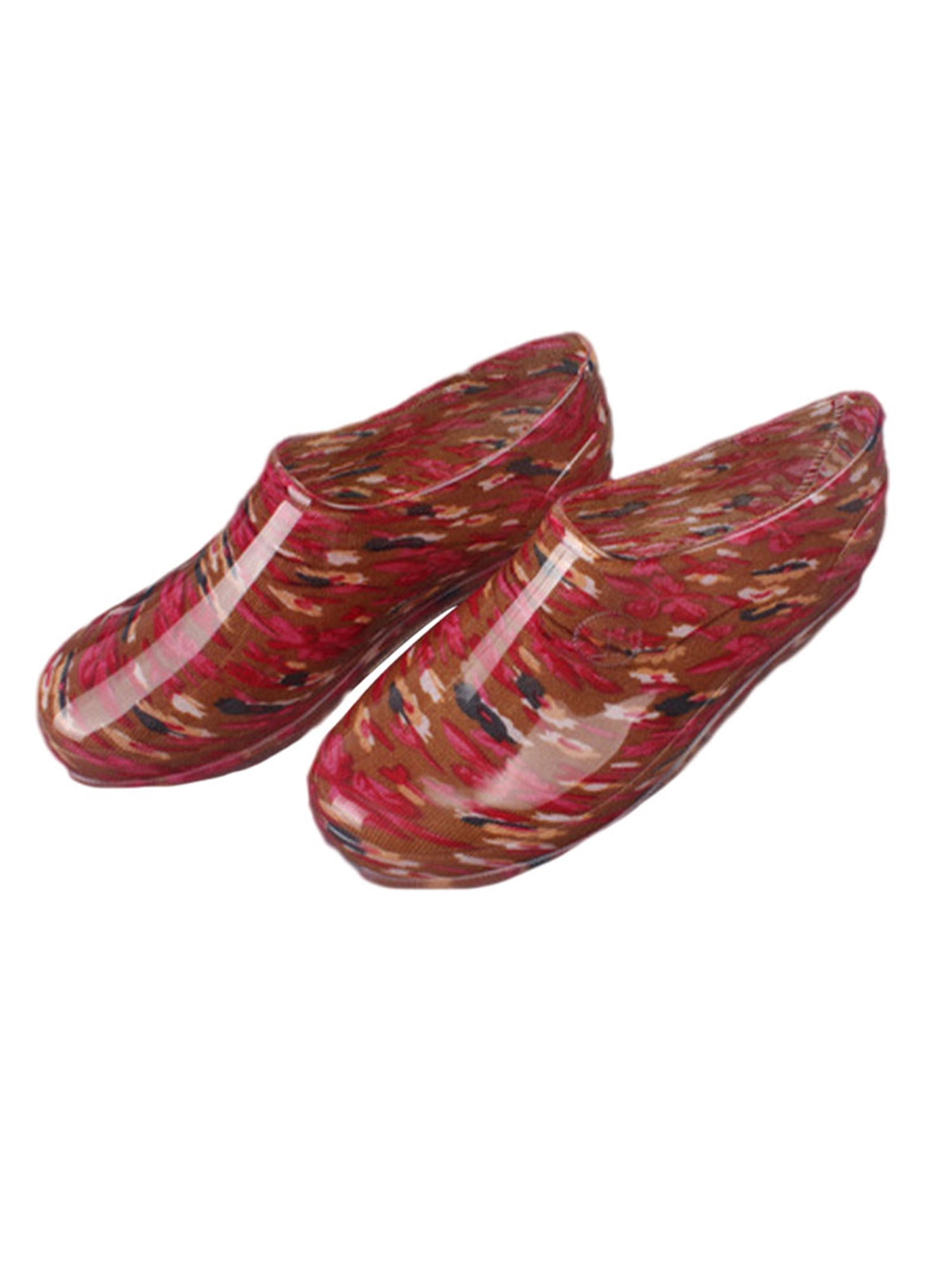 Black Floral Waterproof Rain Boots Water Shoes