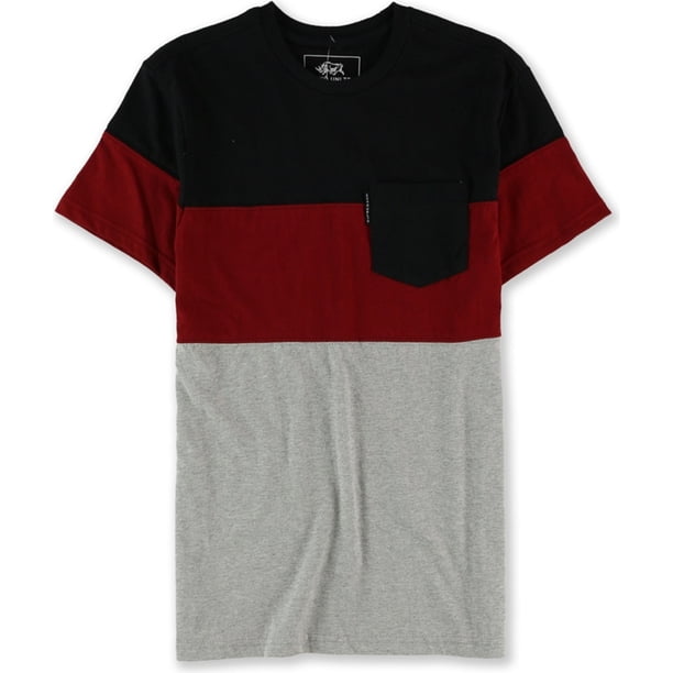 Ecko Unltd. Camiseta básica con bloque de color para hombre, rojo, talla extra pequeña