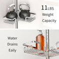 thumbnail image 6 of Shower Caddy Corner for Bathroom, Tension Pole, Adjustable 25in-114in Floor to Ceiling, Standing Shower Tension Rod Organizer, 4 Tier Bathroom Storage Shelves, Silver, 6 of 8
