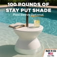 thumbnail image 5 of Dunn-Rite ShadeTable Water-Filled Pool Umbrella Outdoor Base and Side Table, Fits 1.5" Pool Umbrella for Inside of Pool, Use on Patios, Docks, in-Water up to 12" Deep, Made in USA, Teal Granite, 5 of 8