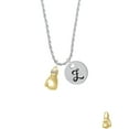 thumbnail image 2 of Delight Jewelry Goldtone Large Boxing Glove Silvertone Script Initial Disc - Z - Charm Necklace, 20"+3", 2 of 4