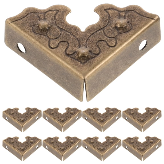LAMIRO 20Pcs Metal Box Corners Protectors Decorative Metal Vintage Antique Corner Guards Picture Frame Corners