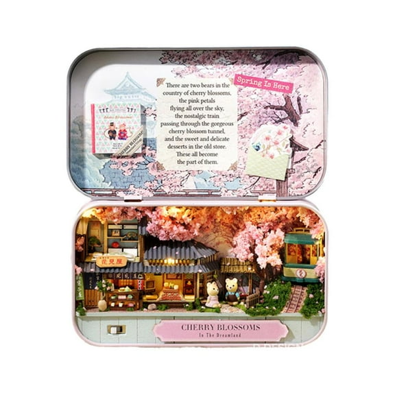 DIY Miniature House Kit Room Box 112 Scale Room Box with Furniture Set, Creative Cute Mini Boxs Theater for Teens & Adults, Handmade Gift & Home Decoration