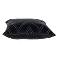 thumbnail image 3 of Nassau Collection Embroidered Zig Zag Square Throw Pillow - 22" - Black and Blue, 3 of 4