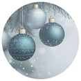 thumbnail image 3 of Ryvnso Christmas Balls Snowflake Round Plate Mats Dining Table Placemat Set of 4 for Holiday Decoration, 3 of 7