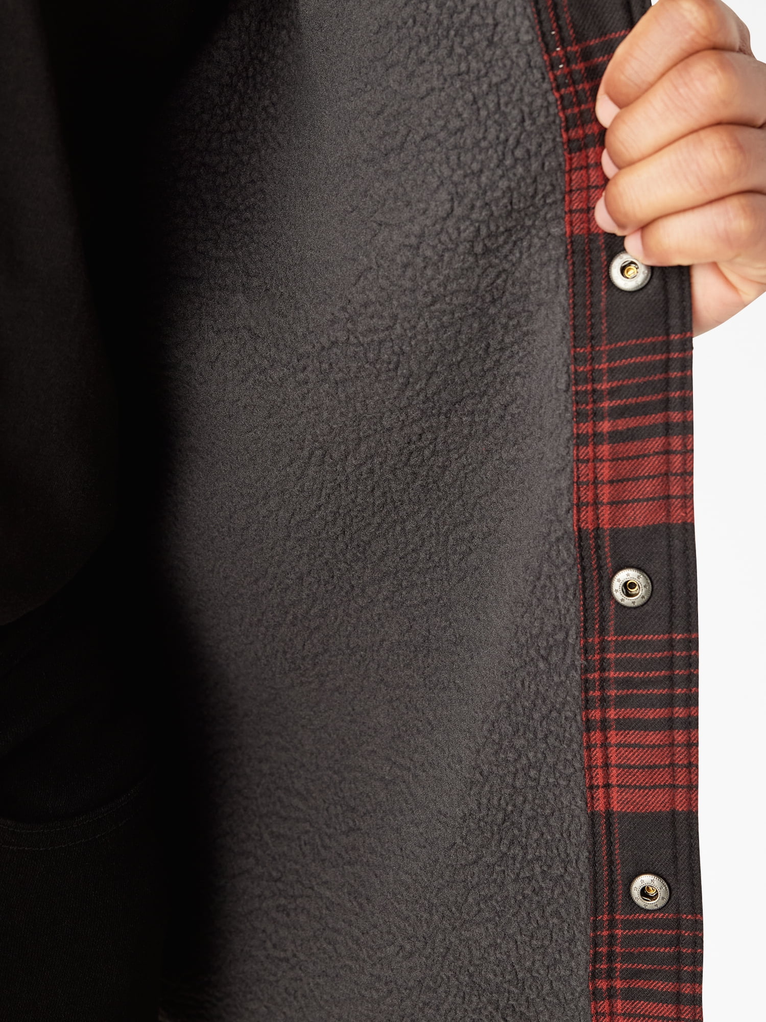 Genuine Dickies Men's Fleece Lined Flannel Shirt Jacket