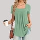 thumbnail image 1 of Fiudx Liquidación de Ofertas Flash Blusa Holgada de Manga Corta con Cuello Redondo Informal a La Moda para Mujer, 1 of 4