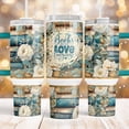 thumbnail image 3 of Books are my love language 40oz Quencher tumbler sublimation Teal gold Flower Reading Librarian Floral template, 3 of 3