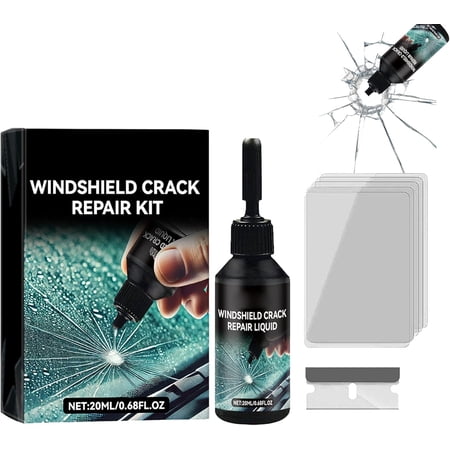 2026 Windshield Chip Repair Kit - Upgraded Glass Repair Liquid for Cracks, Chips, Rock Damage, Quick, Long-Lasting Solution for Windshields, Windows, and Mirrors
