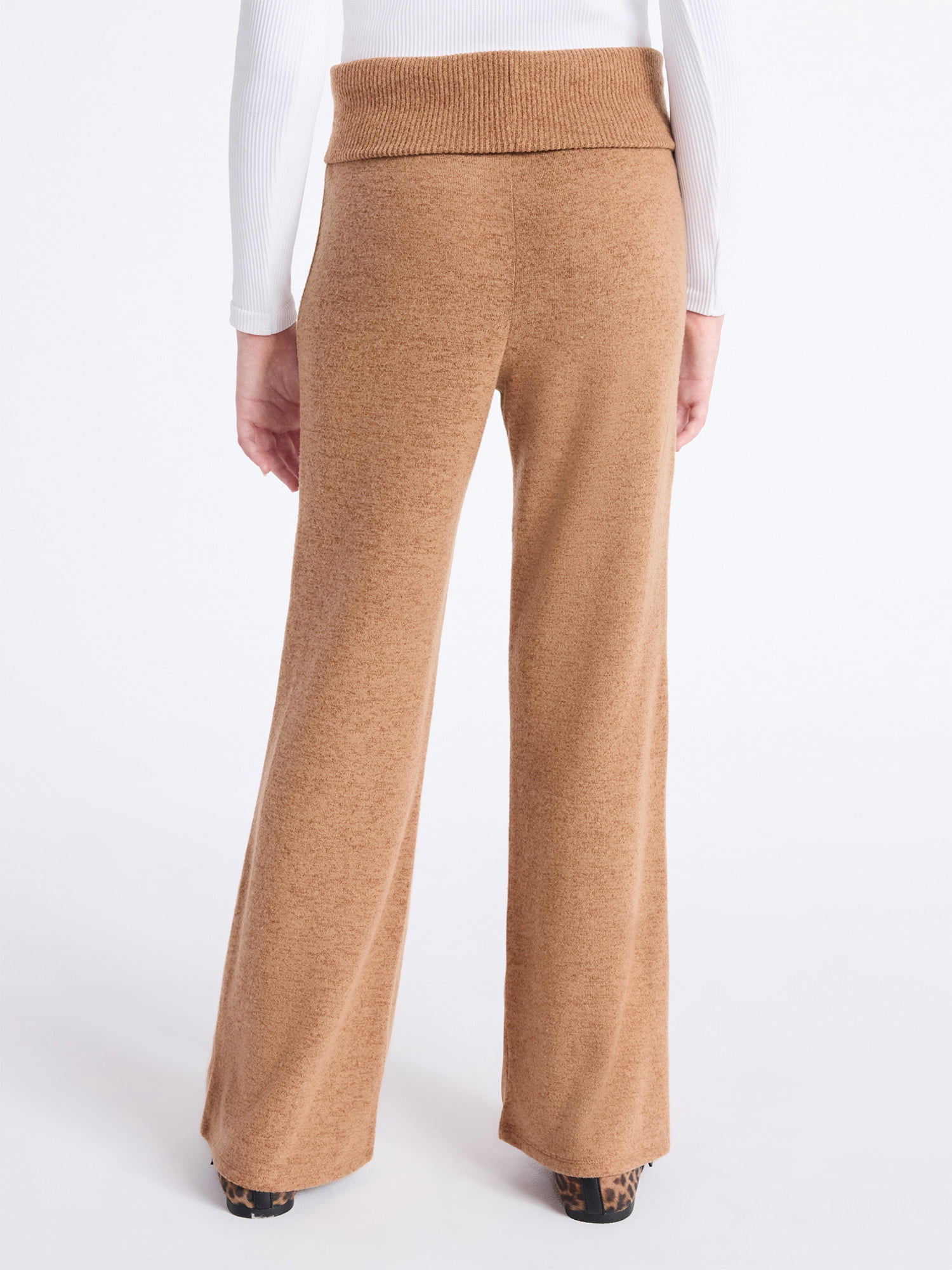Weekend Academy Girls Cozy Foldover Waist Flare Pants, Sizes 4-18