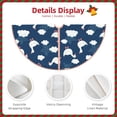 thumbnail image 3 of Bingfone Christmas Tree Skirt Mat Christmas Decoration Interior 36" -Cute Goose On Blue Sky, 3 of 6