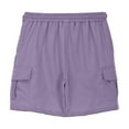 thumbnail image 6 of Zemub Summer Casual Shorts Under $10 Children Boys Girls Jogging Bottoms Sports Trousers Long Training Casual Pants Sweatpants Purple 160, 6 of 6