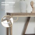 thumbnail image 4 of Resenkos Console Table, Farmhouse Entryway Table with Storage Slatted Shelf, Rustic Sofa Table with Anti-Tipper, Easy Assembly Required, Gray, 4 of 8