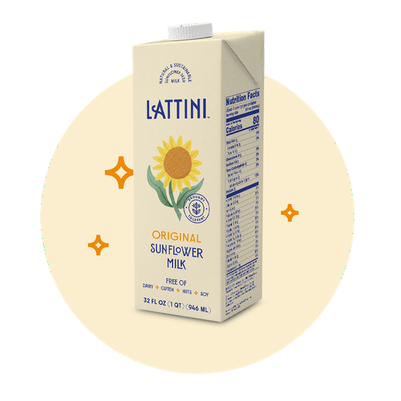 (Pack of 6) Lattini Original Sunflower Milk, 32 fl oz