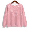 thumbnail image 5 of jsaierl Sweatshirt for Women Round Neck Snowflake Graphic Top Long Sleeve Cozy Shirt Holiday Pullover Sweatshirt, 5 of 5