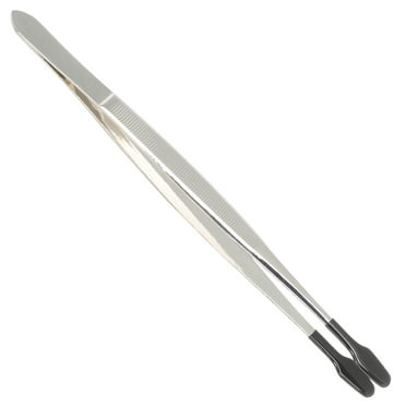 Rubber Tipped Tweezers Long Tweezers Flat Tip Bead Stamp Jewelry Tweezers Tong