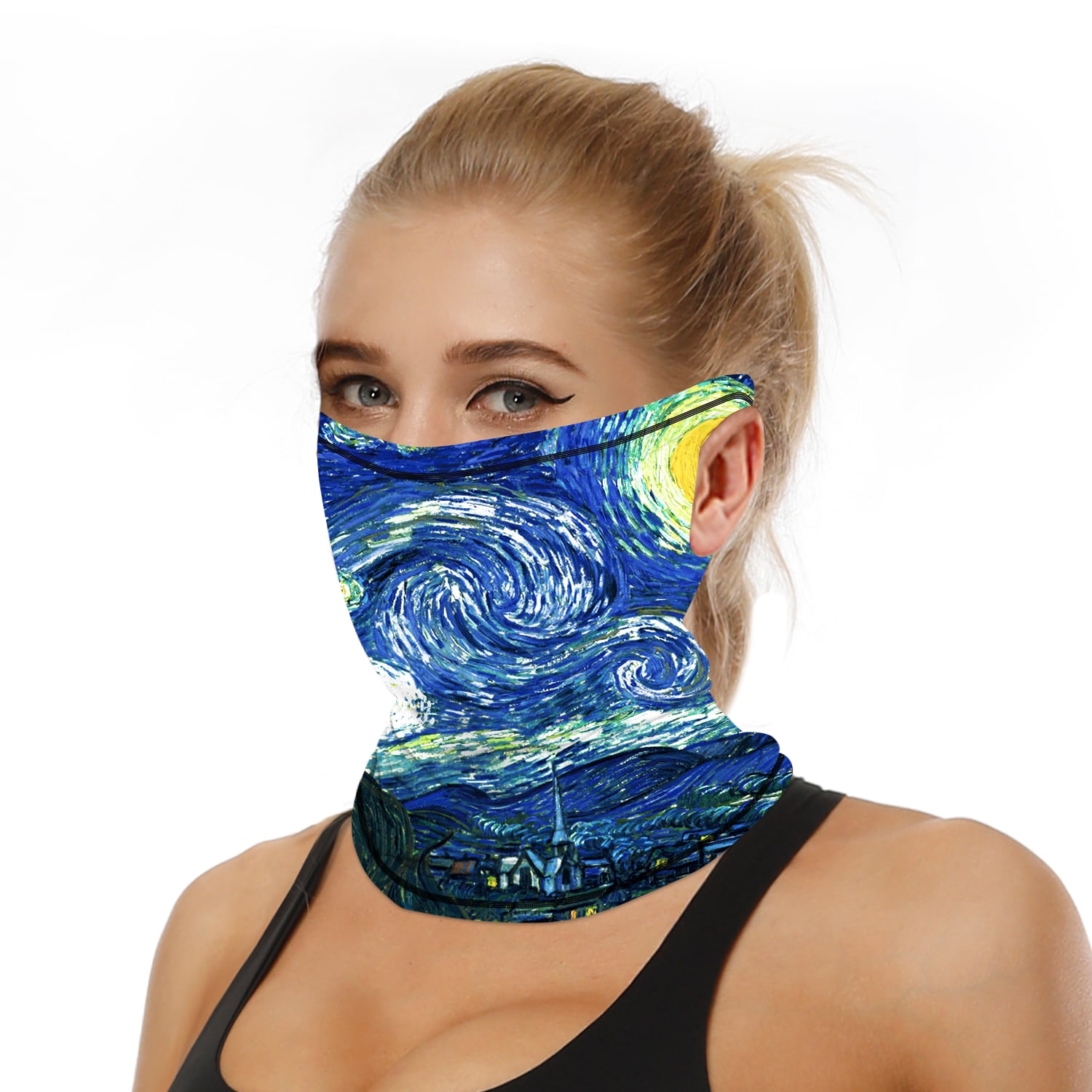 SANYES Summer Cool Neck Gaiter Face Bandana Ear Loops Dust&UV