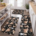 thumbnail image 2 of Black Highland Cow Girl Flower Pattern Kitchen Rugs Sets Of 3,Kitchen Runner Rugs Non Skid Washable,Decorative Kitchen Floor Mats for Kitchen,Sink,Laundry,17"x30"+ 17"x47" + 17"x59", 2 of 6