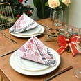 thumbnail image 3 of Coolnut Valentine's Day Love Heart Cloth Napkins Set of 1,Reusable Washable Polyester Dinner Table Napkins for Family,Kitchen,Dining,Party Decor, 3 of 7