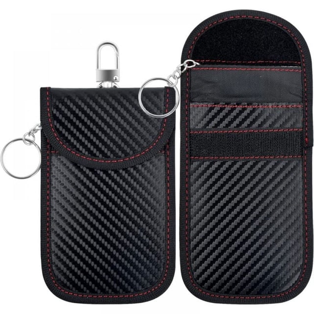 Paquete de 2 fundas protectoras Faraday para llaves de coche, con bloqueo RFID y seguridad de señal.