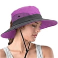 thumbnail image 3 of dgysar Ponytail Sun Hat 22in Women's UPF 50+ Wide Bucket Hat Foldable Mesh Fishing Cap with Neck Protection for Hiking Garden Farming Purple 21-23in Cir, 3 of 9