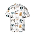thumbnail image 4 of Xecao Puppy print Hawaiian shirt - a stylish short-sleeve button-down for men, perfect for casual beach and tropical outings., 4 of 9