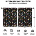 thumbnail image 2 of Blackout Kids Curtains,Cartoon Traffic Vehicles Signs Black Pattern Childrens Insulated Curtains Set Of 2,Bedroom Essentials,Toddler Room Decor 42"x54", 2 of 5
