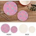 thumbnail image 4 of Pot Holders Trivets Set Pure Cotton Potholders Set, Hot Pads Set of 2, Alpaca Pattern Pink Hot Pot Trivets One 9.45 Inch and One 7 Inch Home Decor Gifts, 4 of 7