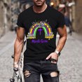 thumbnail image 2 of Xixinqiwan Mardi Gras Clothing for Men,Men's Tuesday Shirt Funny Mask Graphic Tee for New Orleans Carnival Party, 2 of 6
