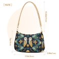 thumbnail image 3 of FORMRS Womens Shoulder Bag with Chain Strap Clutch Purse Cute Tote Handbag, Brown Mystical Owls, 3 of 7