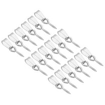 Uxcell 16 x 4 mm Screw Eye Pins Peg Bail, 20Pcs Stainless Steel Cup Eyelet Screw Eye Pins for Jewelry Making, Silver