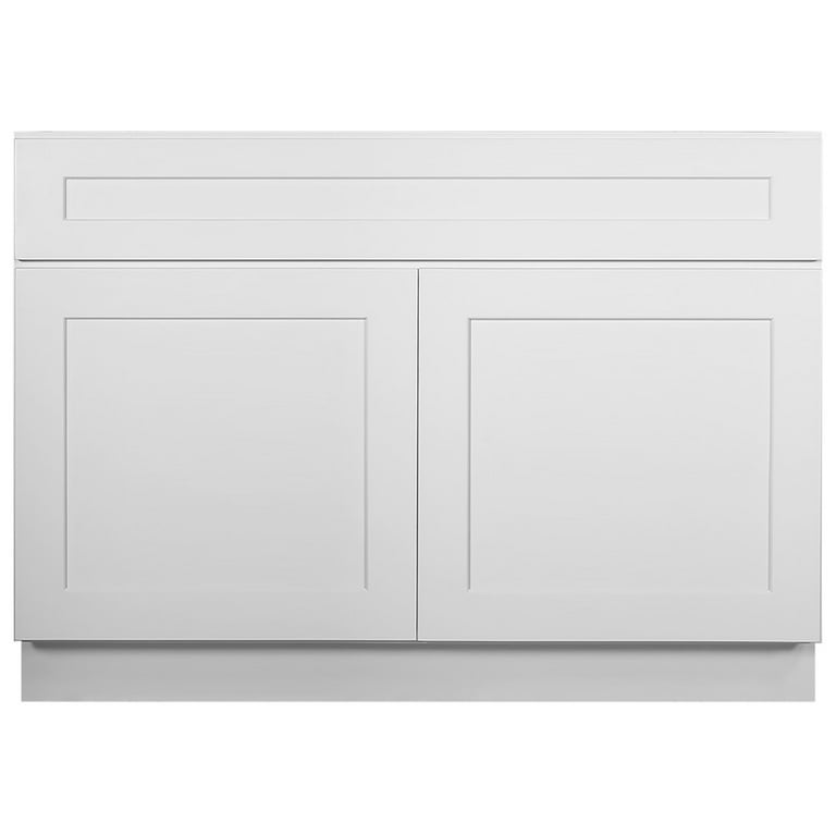 Brookings Plywood Ready to Assemble Shaker 48x34.5x24 in. 2-Door 2-Drawer Base Kitchen Cabinet in White Brookings Plywood Ready to Assemble Shaker 48x34.5x24 in. 2-Door 2-Drawer Base Kitchen Cabinet in White