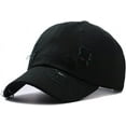 thumbnail image 2 of ORUYROP Unisex Ripped Distressed Denim Ring Baseball Cap Hip Hop Vintage Dad Hat Adjustable, 2 of 7