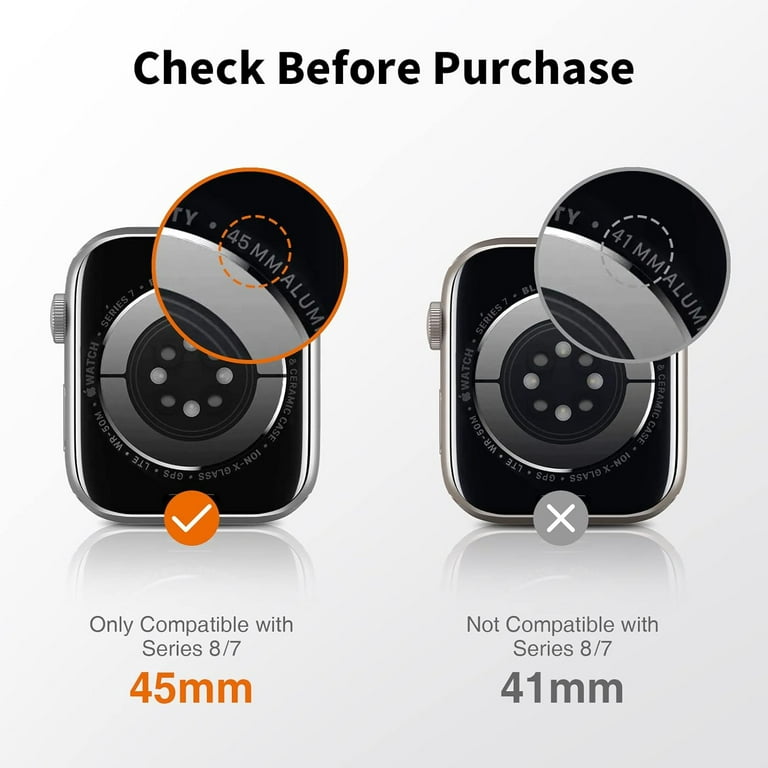 LK 6 Pack for Apple Watch Screen Protector 45mm Series 9 8 7 [New Version]  Anti-Scratch, Self-Healing Soft TPU Screen Protector for Apple Watch 45mm