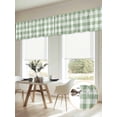 thumbnail image 6 of Sage Green Buffalo Plaid Valances for Windows, Green White Checkered Farmhouse Light Filtering Kitchen Curtains, Rod Pocket Window Valance Curtains for Living Room Bedroom, 54" W x 18" L, 2 Panels, 6 of 9