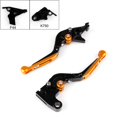 thumbnail image 1 of Levier de Frein Pliable et Extensible Réglable pour Kawasaki NINJA 650R 400R Or, 1 of 1