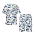 thumbnail image 1 of Balery Hawaii Palms Conjunto de Pijama Infantil de Manga Corta con Estampado – Ropa de Dormir de Algodón Suave-Small, 1 of 6