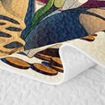 thumbnail image 5 of Manfei Grunge American Flag Twin Quilt Set,Soldier Boots Hat Twin Coverlet Set,Red White Navy,2-Piece, 5 of 7