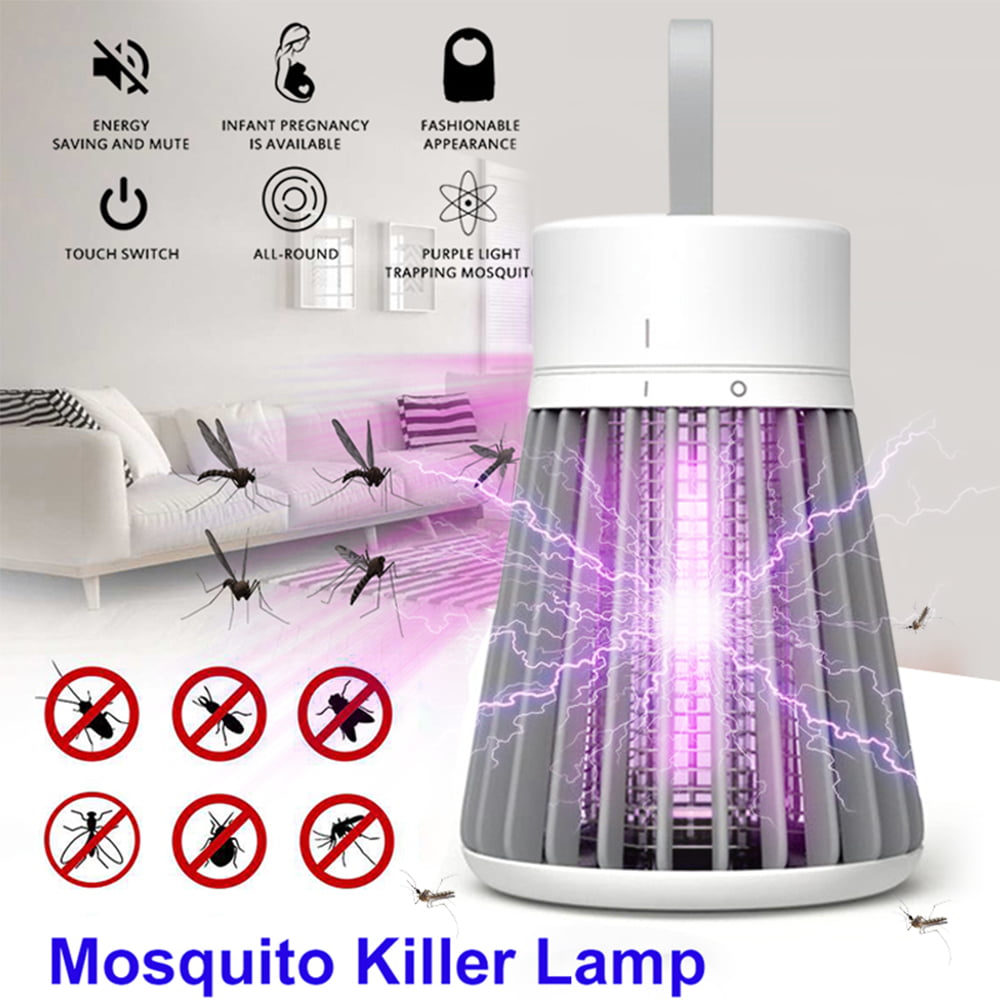 Bedroom Tent Sleep Mosquito Killer LED Light Mosquitoes Zapper Lamp 5W Recharge 