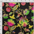 thumbnail image 4 of oneOone Cotton Poplin Fuschia Pink Fabric Jacobean Floral Silhouette Craft Projects Decor Fabric Printed By The Yard 56 Inch Wide, 4 of 4