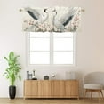 thumbnail image 2 of Asian Kitchen Valance Japanese Style White Cranes Colourful Cherryblossom Rod Pocket Window Valance for Kitchen Living Room, 2 of 5