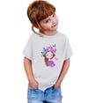 thumbnail image 4 of Chemises Filles Mode Décontractée Imprimé Col Rond Manches Courtes T-Shirt Haut Vêtements Filles Tout-Petits Blanc 3-4 Ans, 4 of 4