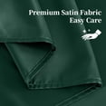 thumbnail image 6 of Yalamila Satin Sheet Set Twin Size, Green 3 Pcs, Luxury Silky Soft 3 Pieces Bed Sheet Set with Deep Pocket Fitted Sheet, Flat Sheet and Pillowcase for Hair and Skin, 6 of 10